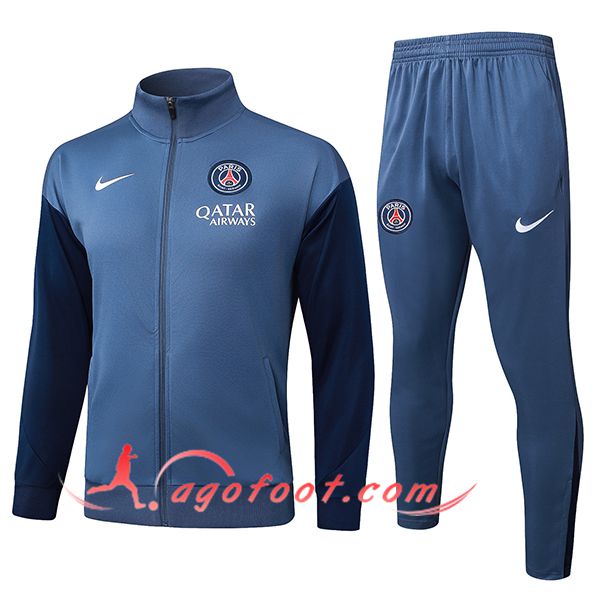 Ensemble Survetement de Foot Veste PSG Gris 2025/2026