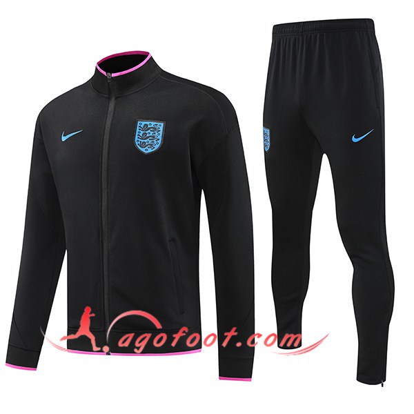 Ensemble Survetement de Foot Veste Angleterre Noir/Pourpre 2025/2026