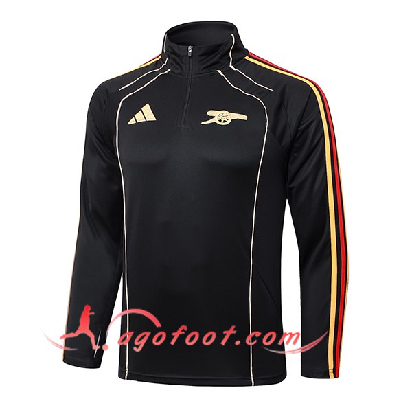 Sweatshirt Training Arsenal Noir/Rouge/Jaune 2025/2026