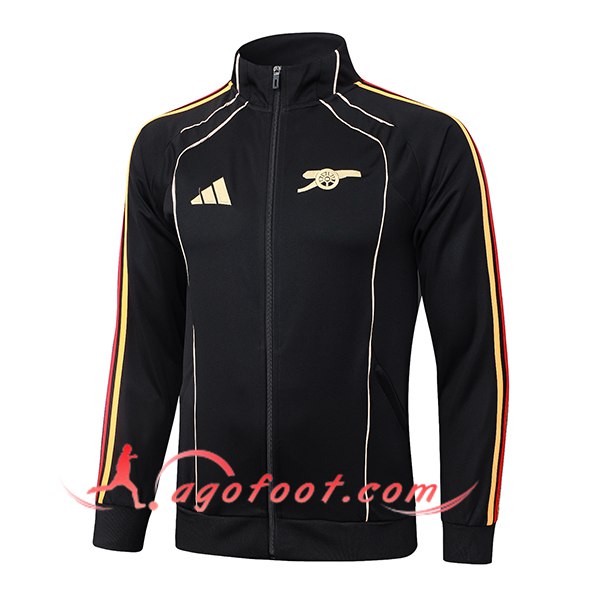 Veste Foot Arsenal Noir/Rouge/Jaune 2025/2026