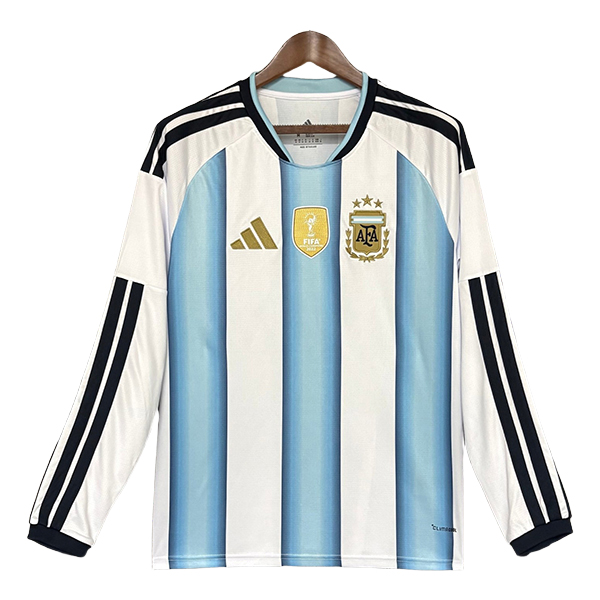 Maillot Equipe Foot Argentine Domicile Manches Longues Coupe Du Monde 2026