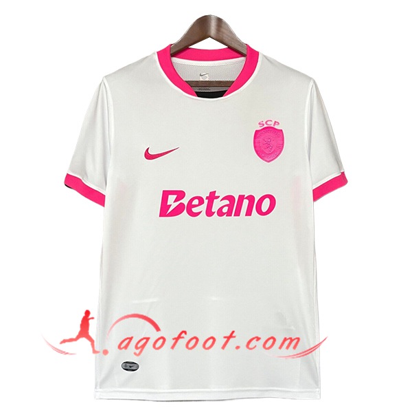 Maillot de Foot Sporting Special Edition Blanc/Rose 2025/2026
