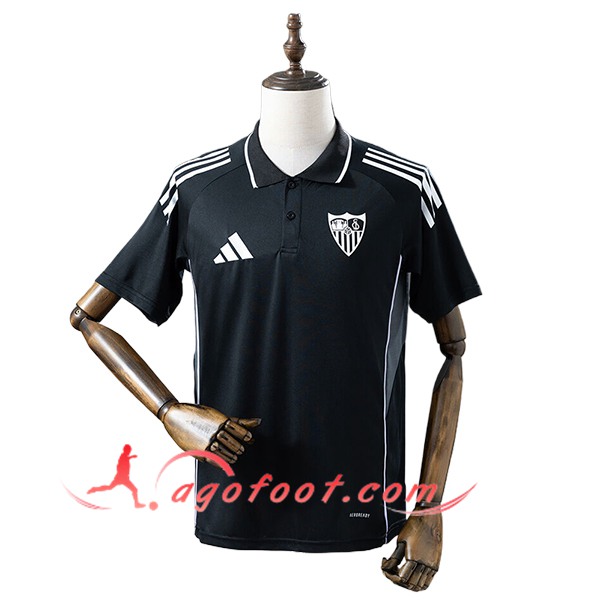 Polo Foot Sevilla FC Noir/Blanc 2025/2026