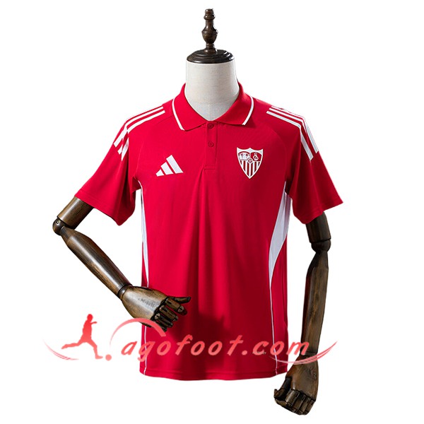 Polo Foot Sevilla FC Rouge/Blanc 2025/2026
