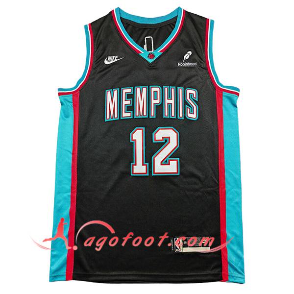 Maillot Memphis Grizzlies (MORANT #12) 2025/26 Noir/Bleu/Rouge