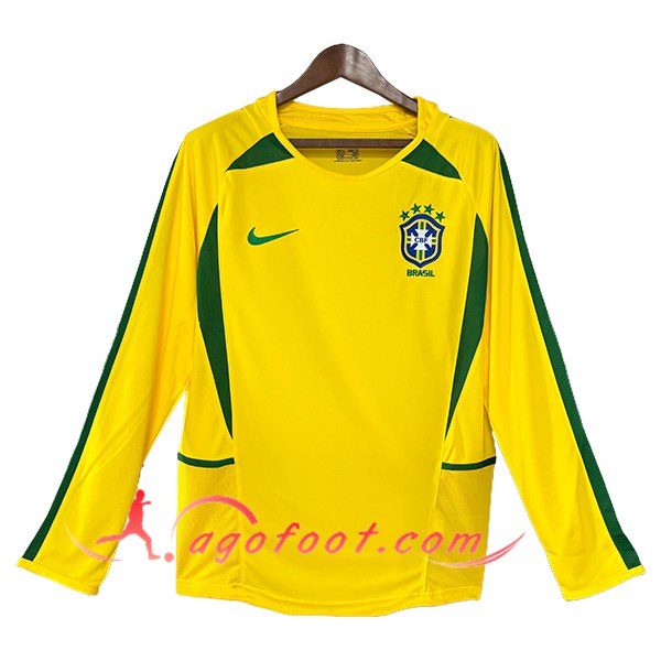 Maillot de Foot Bresil Retro Domicile Manches Longues 2002