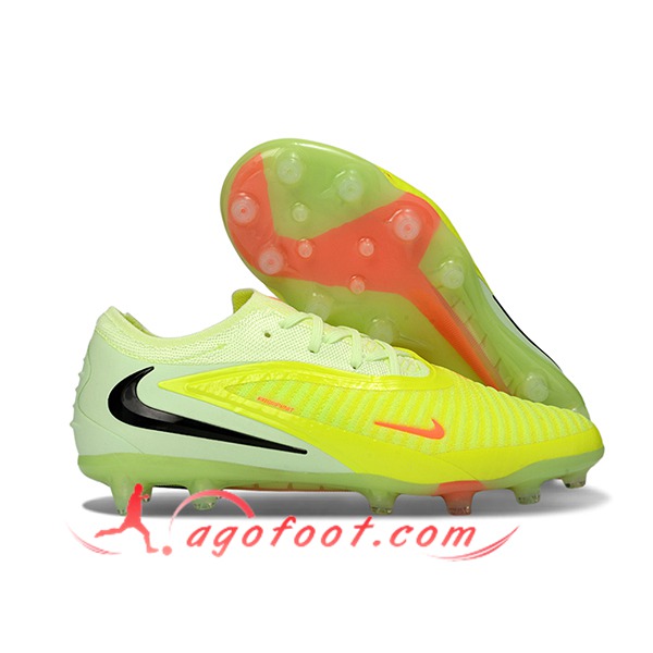 Nike Chaussures de Foot Phantom GX III Elite AG Jaune/Vert