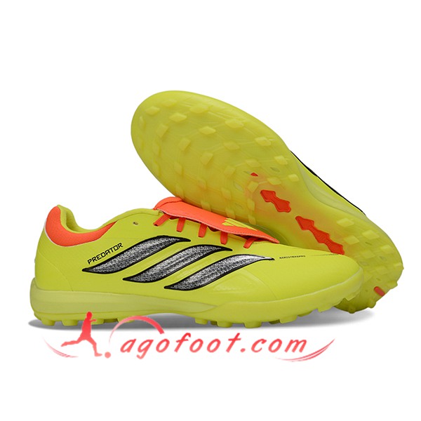 Adidas Chaussures de Foot PREDATOR LEAGUE FT TURF Jaune/Orange/Gris