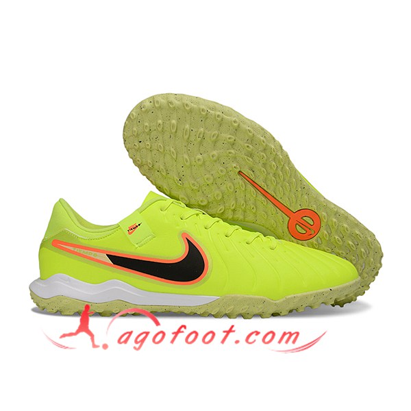 Nike Chaussures de Foot Tiempo Legend X Academy TF Jaune/Noir