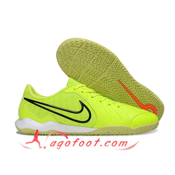 Nike Chaussures de Foot Legend 10 Academy IC Jaune/Noir