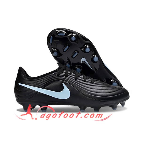 Nike Chaussures de Foot Tiempo Legend XI Elite FG Noir/Bleu
