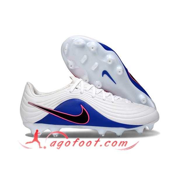 Nike Chaussures de Foot Tiempo Legend XI Elite FG Blanc/Bleu/Noir