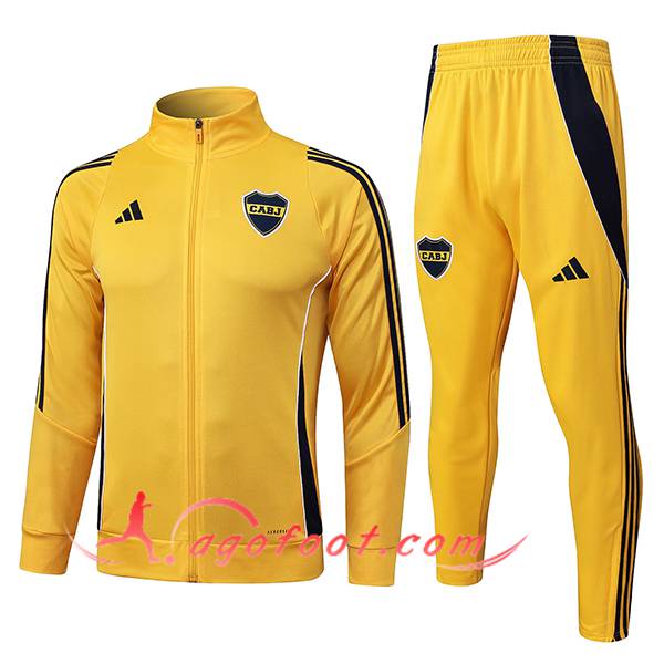 Ensemble Survetement de Foot Veste Boca Juniors Jaune/Noir 2025/2026