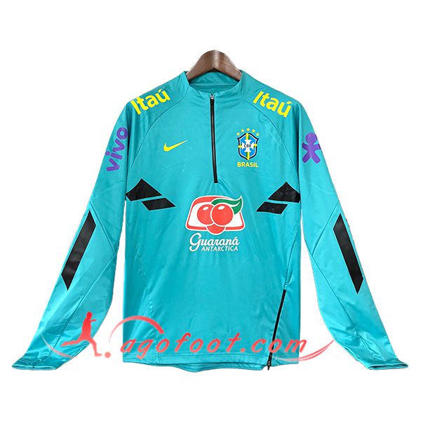 Sweatshirt Training Brésil Vert/Noir 2025/2026