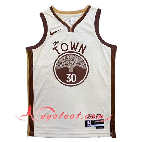 Maillot Golden State Warriors (CURRY #30) 2025/26 Beige/Brun