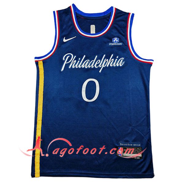 Maillot Philadelphia 76ers (MAXEY #0) 2025/26 Bleu Foncé