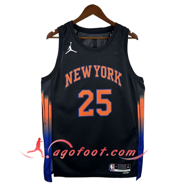 Maillot New York Knicks (BRIDGES #25) 2025/26 Noir/Bleu/Orange