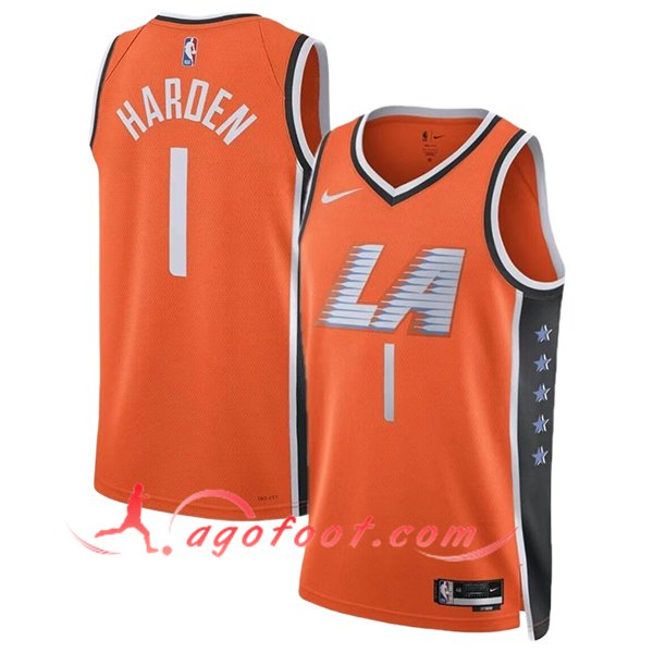 Maillot Los Angeles Clippers (HARDEN #1) 2025/26 Orange/Noir