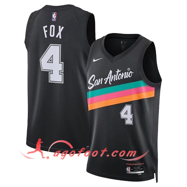 Maillot San Antonio Spurs (FOX #4) 2025/26 Noir