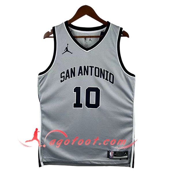 Maillot San Antonio Spurs (SOCHAN #10) 2025/26 Gris/Noir