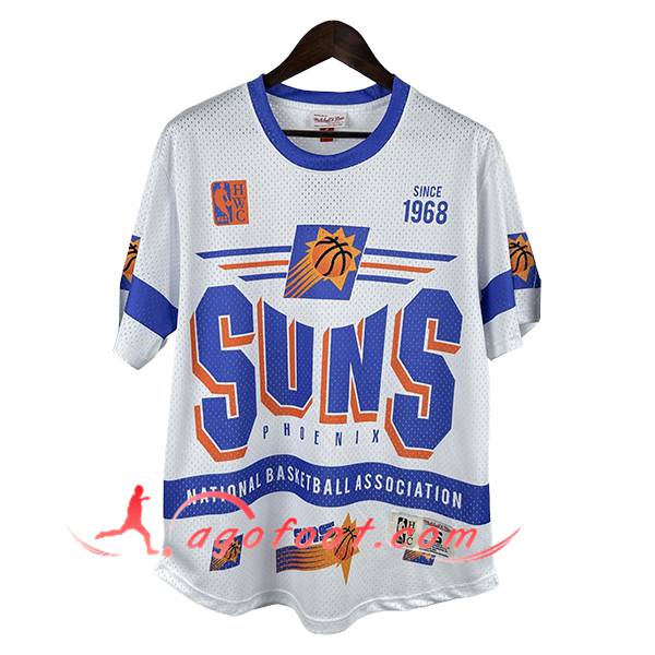 Maillot Phoenix Suns Retro 2025/26 Blanc/Bleu/Orange