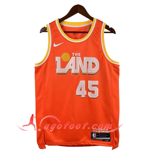 Maillot Los Cleveland Cavaliers (MITCHELL #45) 2025/26 Orange/Blanc