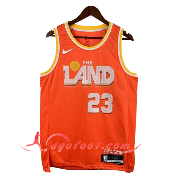 Maillot Los Cleveland Cavaliers (JAMES #23) 2025/26 Orange/Blanc