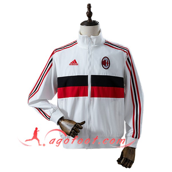 Coupe-Vent Milan AC Blanc/Rouge/Noir 2025/2026