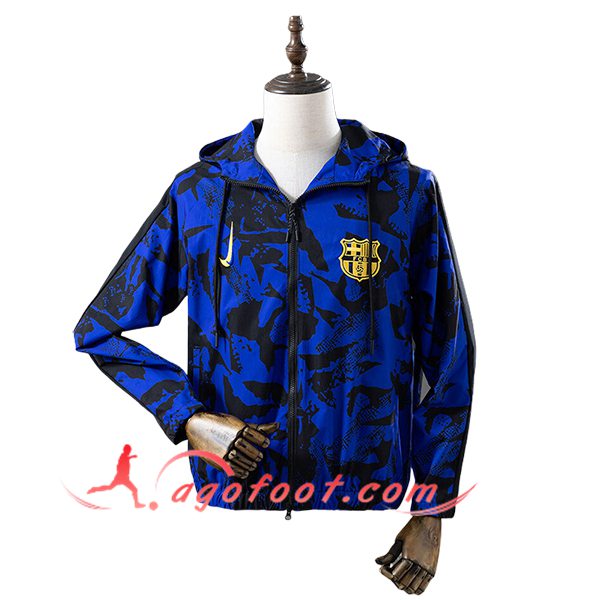 Coupe-Vent FC Barcelone Bleu/Noir 2025/2026