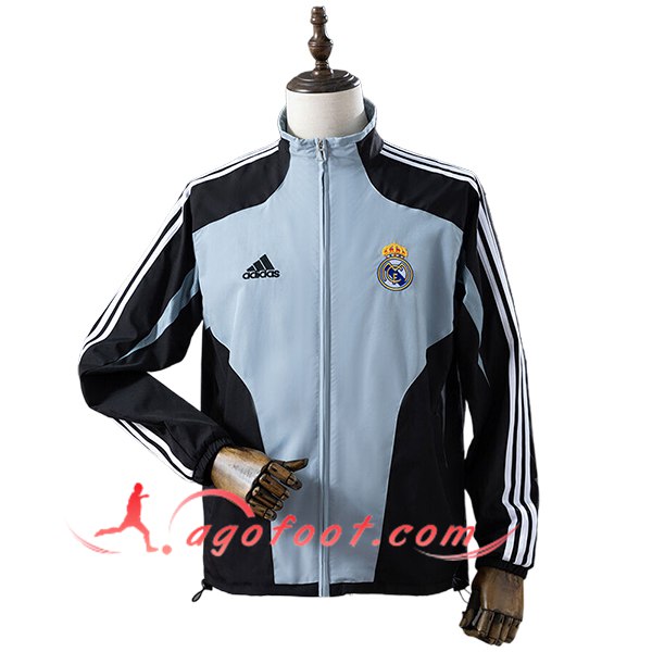 Coupe-Vent Real Madrid Gris/Noir/Blanc 2025/2026