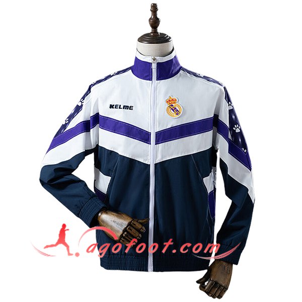 Coupe-Vent Real Madrid Bleu/Blanc/Pourpre 2025/2026