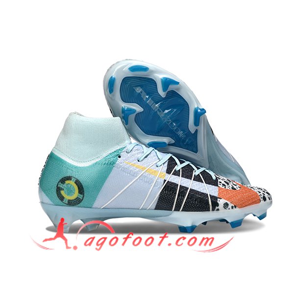Nike Chaussures de Foot Air Zoom Mercurial Superfly IIX Elite FG Bleu/Vert/Noir