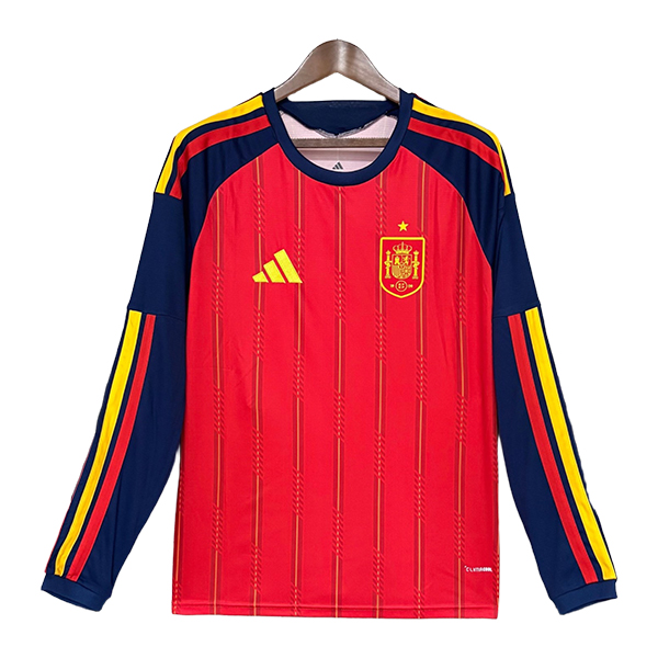 Maillot Equipe Foot Espagne Domicile Manches Longues Coupe Du Monde 2026