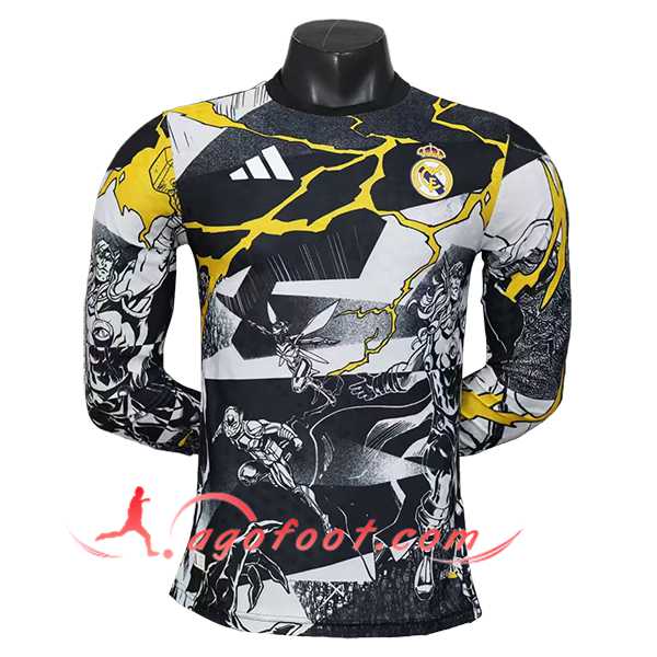 Maillot de Foot Real Madrid Manches Longues Special Edition Noir/Blanc 2025/2026