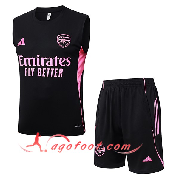 Ensemble Training Debardeurs Arsenal Noir/Rose 2025/2026