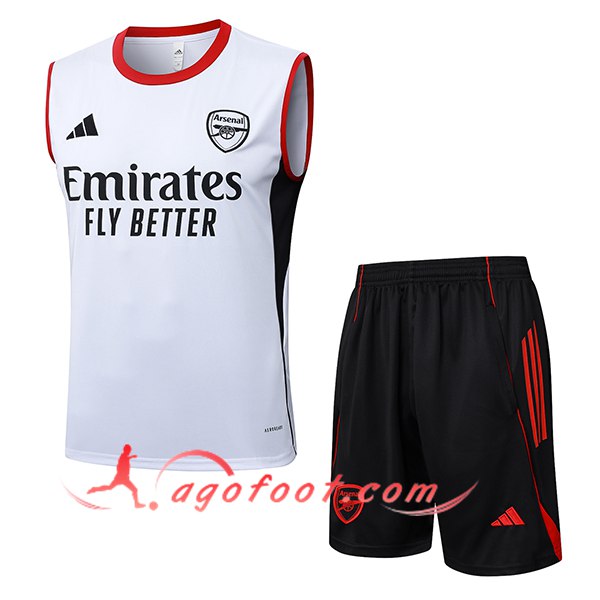 Ensemble Training Debardeurs Milan AC Blanc/Rouge/Noir 2025/2026