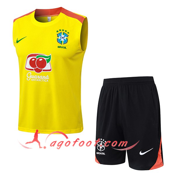 Ensemble Training Debardeurs Brésil Jaune/Orange 2025/2026