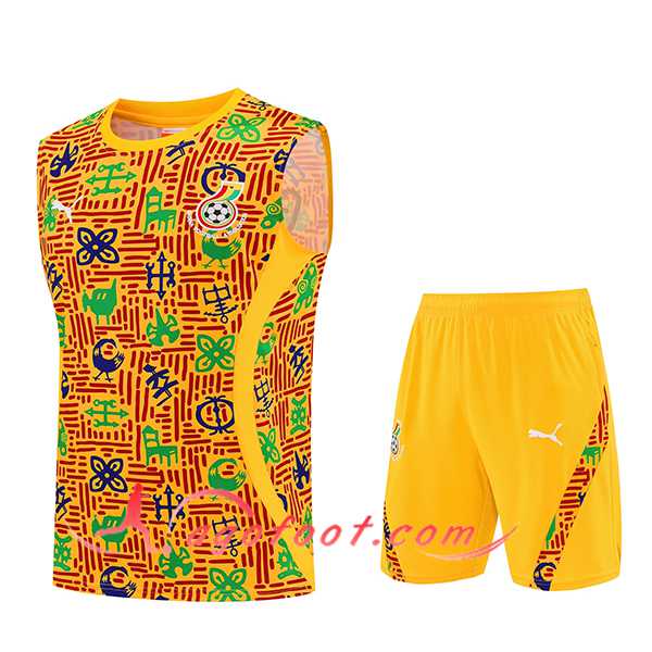 Ensemble Training Debardeurs Ghana Jaune 2025/2026