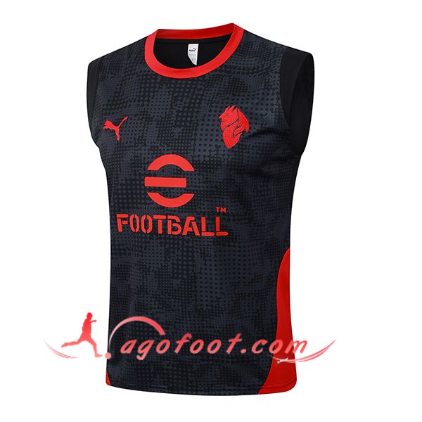 Training Debardeurs Milan AC Noir/Gris/Rouge 2025/2026