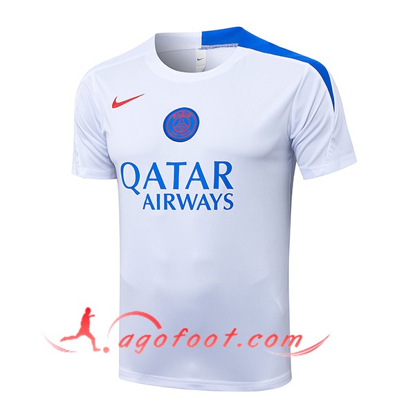 Training T-Shirt PSG Blanc/Bleu 2025/2026
