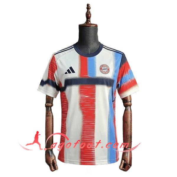 Training T-Shirt Bayern Munich Blanc/Rouge/Bleu 2025/2026
