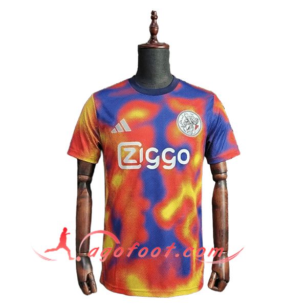 Training T-Shirt Ajax Rouge/Bleu/Jaune 2025/2026