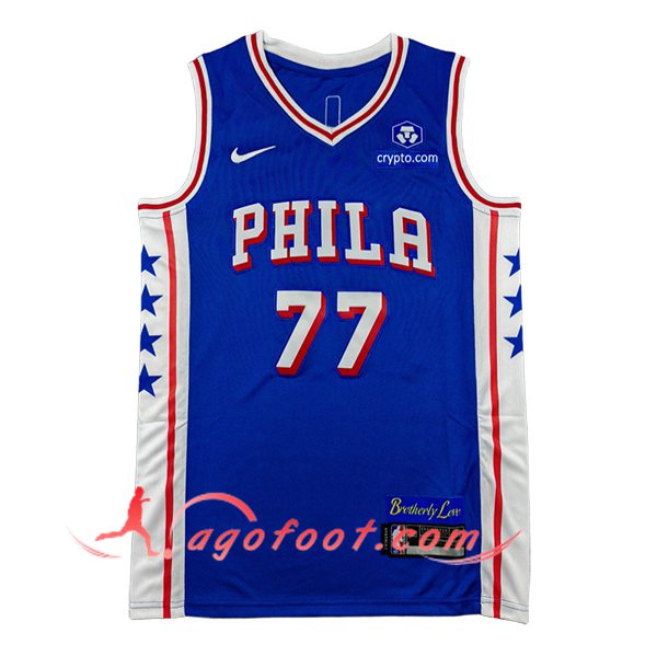 Maillot Philadelphia 76ers (EDGECOMBE #77) 2025/26 Bleu/Blanc/Rouge