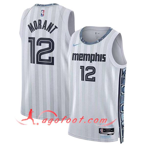 Maillot Memphis Grizzlies (MORANT #12) 2025/26 Blanc