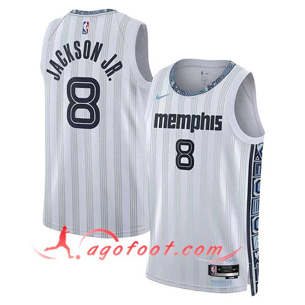 Maillot Memphis Grizzlies (JACKSON JR. #8) 2025/26 Blanc
