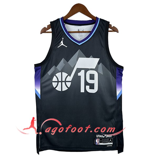 Maillot Utah Jazz (BAILEY #19) 2025/26 Noir/Gris/Pourpre
