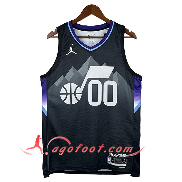 Maillot Utah Jazz (MARKKANEN #00) 2025/26 Noir/Gris/Pourpre