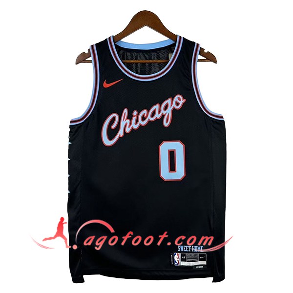 Maillot Chicago Bulls (WHITE #0) 2025/26 Noir/Bleu