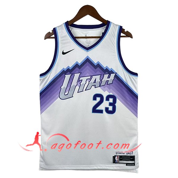 Maillot Utah Jazz (MARKKANEN #23) 2025/26 Blanc/Pourpre