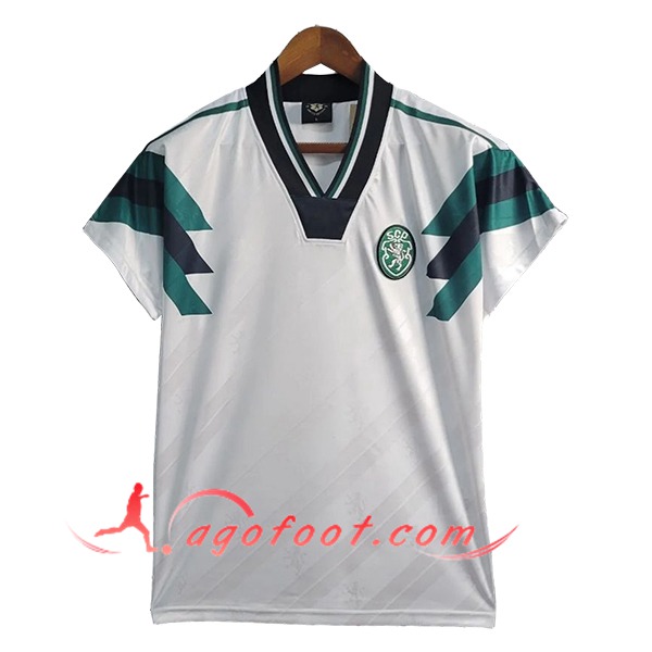 Maillot de Foot Sporting CP Retro Blanc 1990